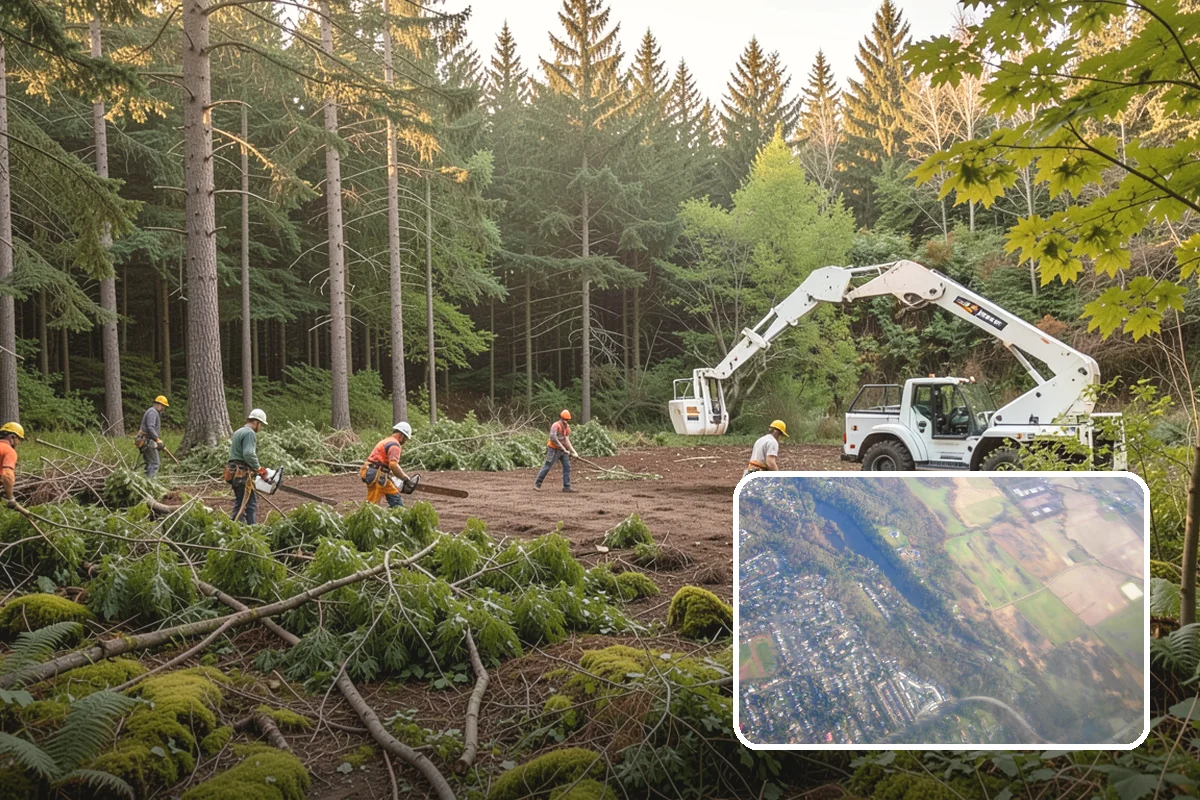 Canopy reduction in Algona, King County, WA - Improves tree structure, health, and appearance
