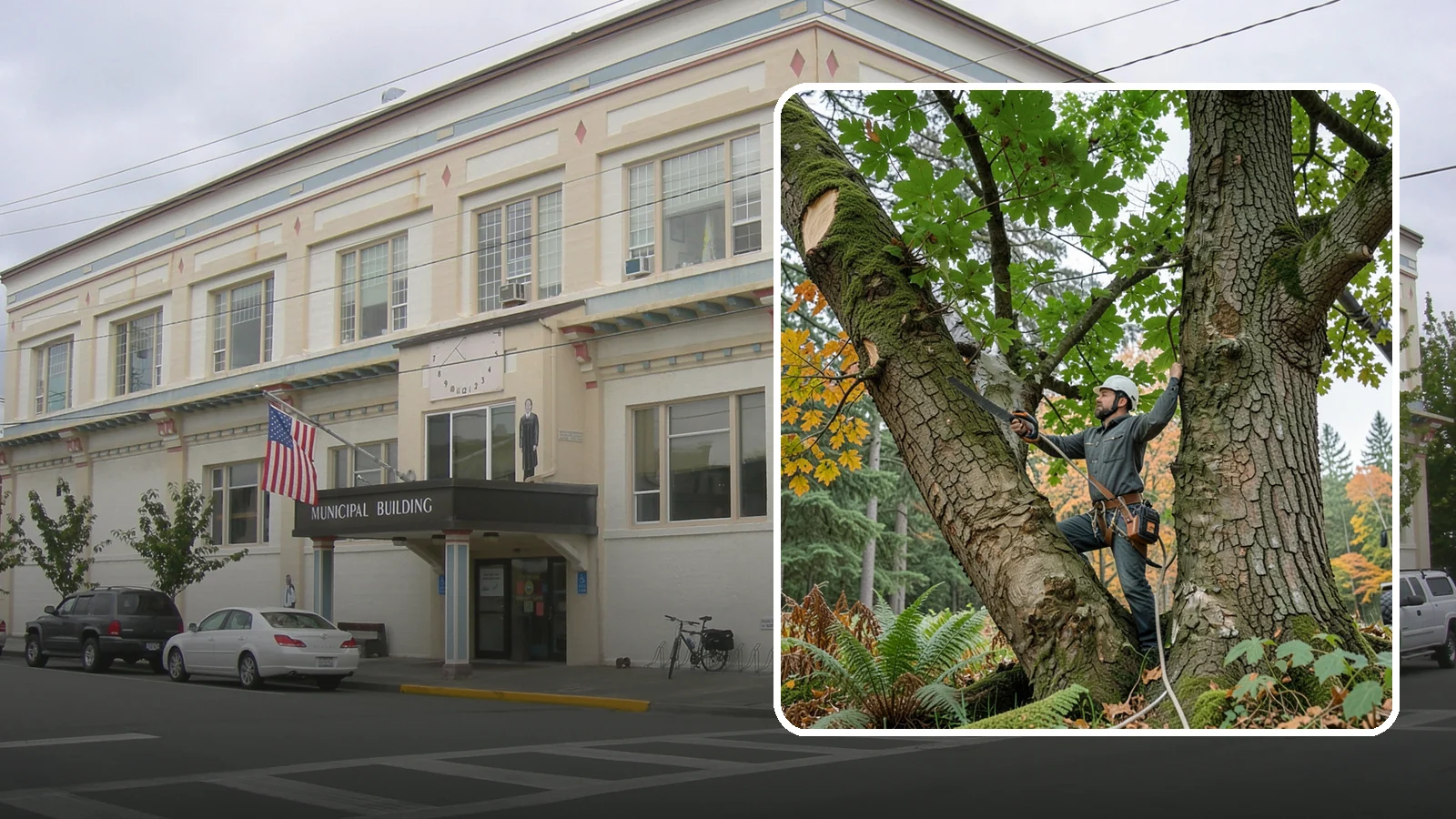 Canopy reduction in Anacortes, Skagit County, WA - The reduction of overall canopy size with measured cuts.