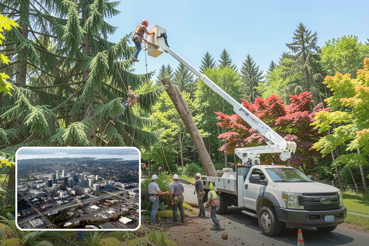 Canopy reduction in Bellevue, King County, WA - Improves tree structure, health, and appearance
