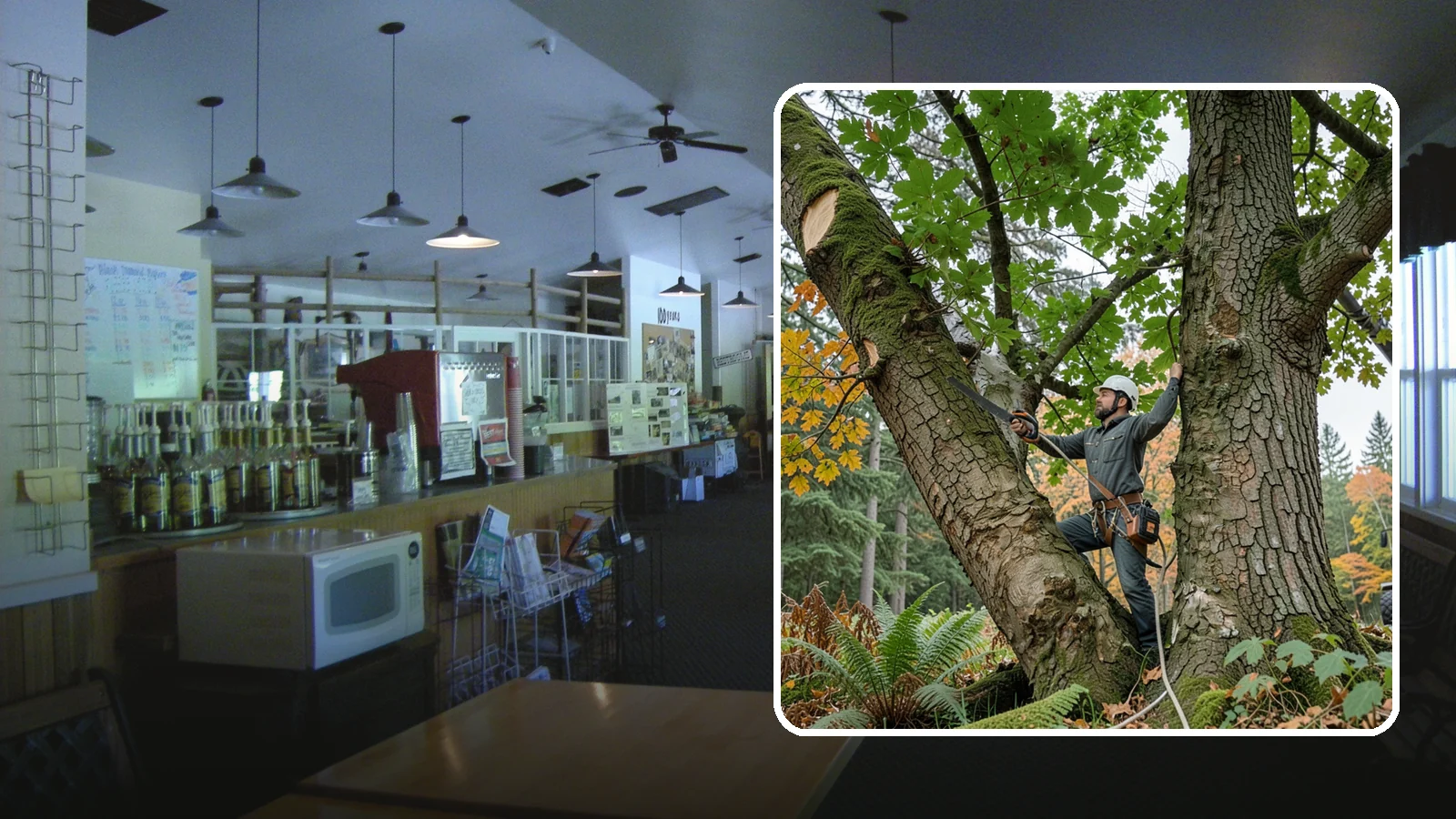 Canopy reduction in Black Diamond, King County, WA - The reduction of overall canopy size with measured cuts.