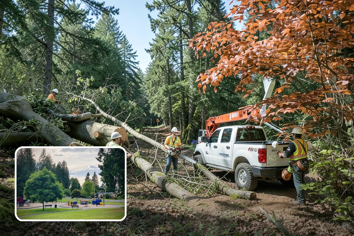 Canopy reduction in Bonney Lake, Pierce County, WA - Improves tree structure, health, and appearance