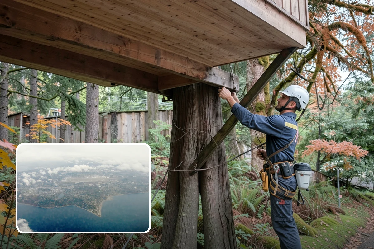 Canopy reduction in Burien, King County, WA - Improves tree structure, health, and appearance
