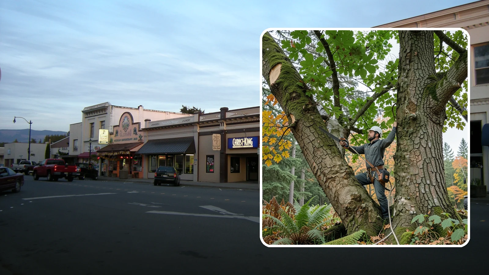 Canopy reduction in Burlington, Skagit County, WA - The reduction of overall canopy size with measured cuts.