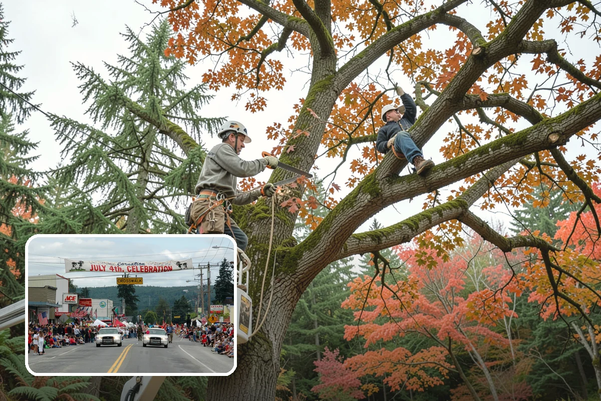 Canopy reduction in Carnation, King County, WA - Improves tree structure, health, and appearance