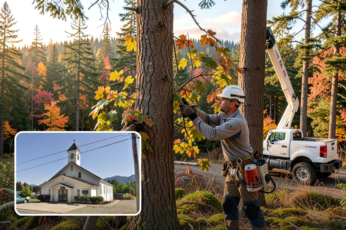 Canopy reduction in Concrete, Skagit County, WA - Improves tree structure, health, and appearance