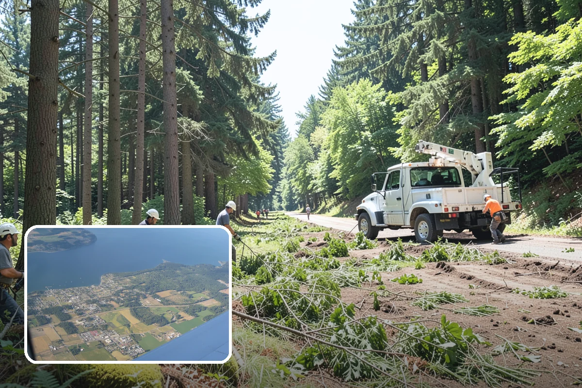 Canopy reduction in Coupeville, Island County, WA - Improves tree structure, health, and appearance
