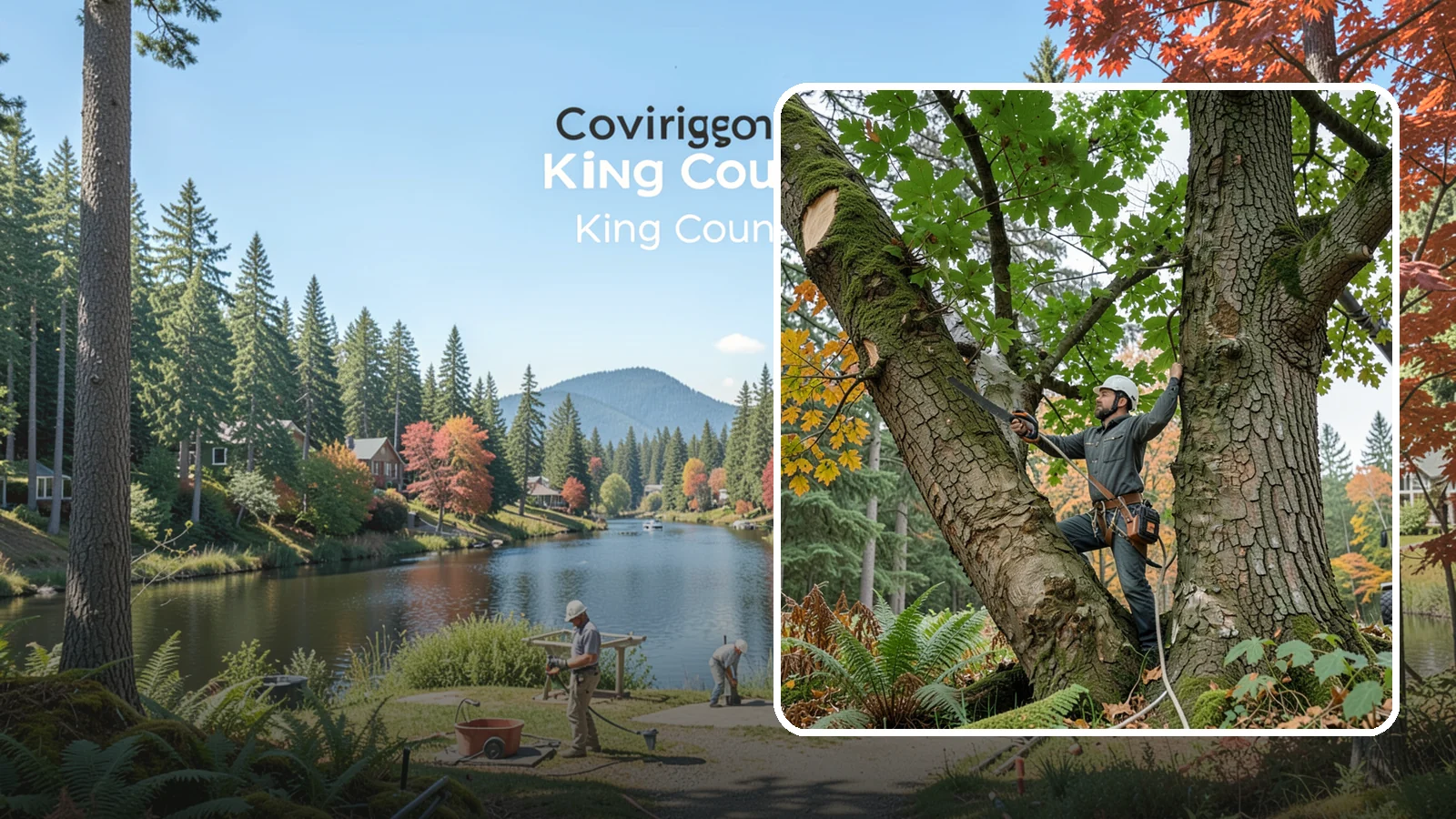Canopy reduction in Covington, King County, WA - The reduction of overall canopy size with measured cuts.