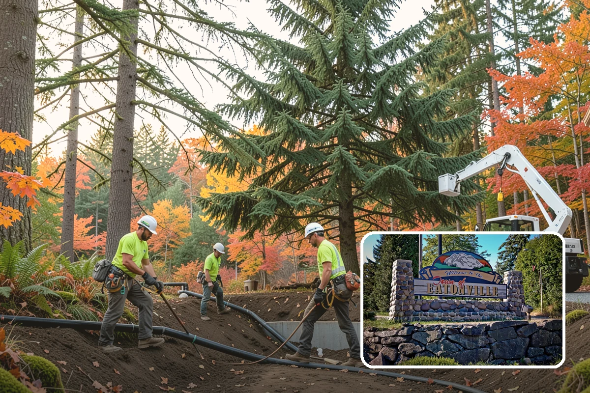 Canopy reduction in Eatonville, Pierce County, WA - Improves tree structure, health, and appearance