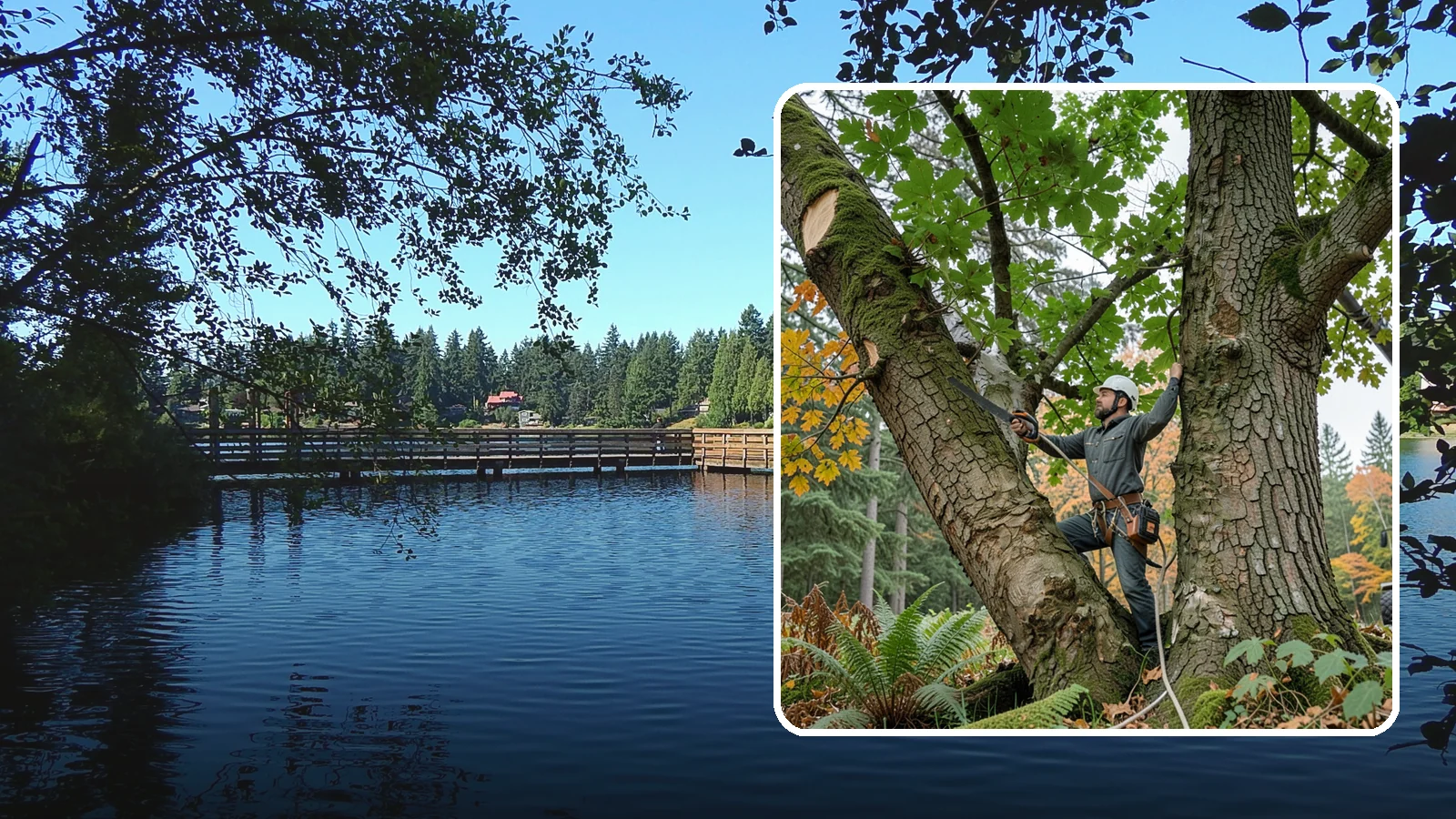Canopy reduction in Federal Way, King County, WA - The reduction of overall canopy size with measured cuts.