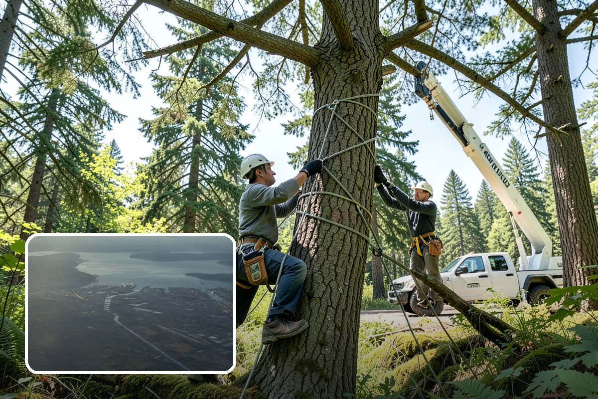 Canopy reduction in Fife, Pierce County, WA - Improves tree structure, health, and appearance