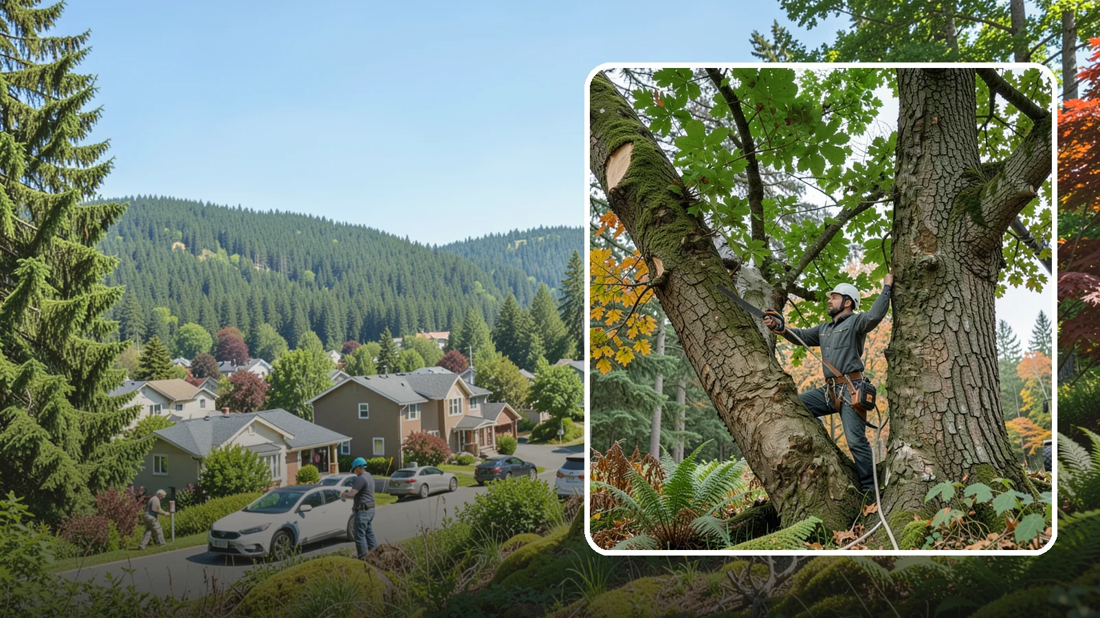 Canopy reduction in Index, Snohomish County, WA - The reduction of overall canopy size with measured cuts.