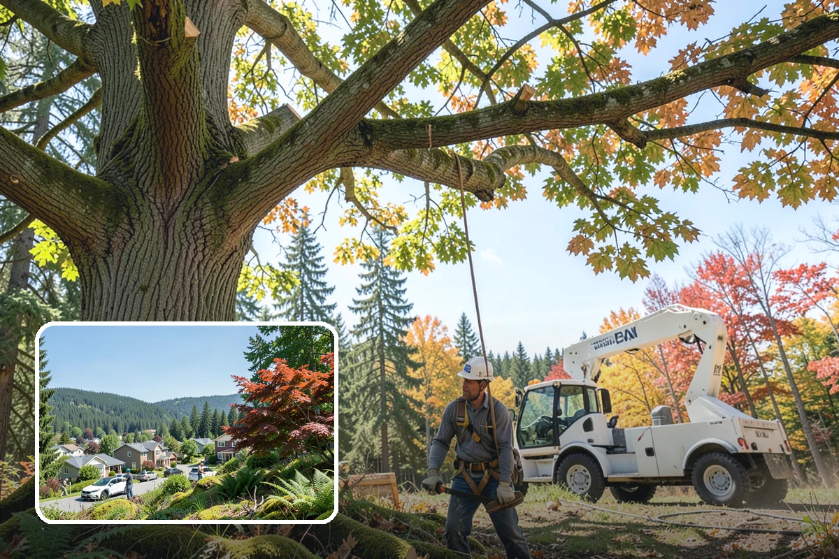 Canopy reduction in Index, Snohomish County, WA - Improves tree structure, health, and appearance