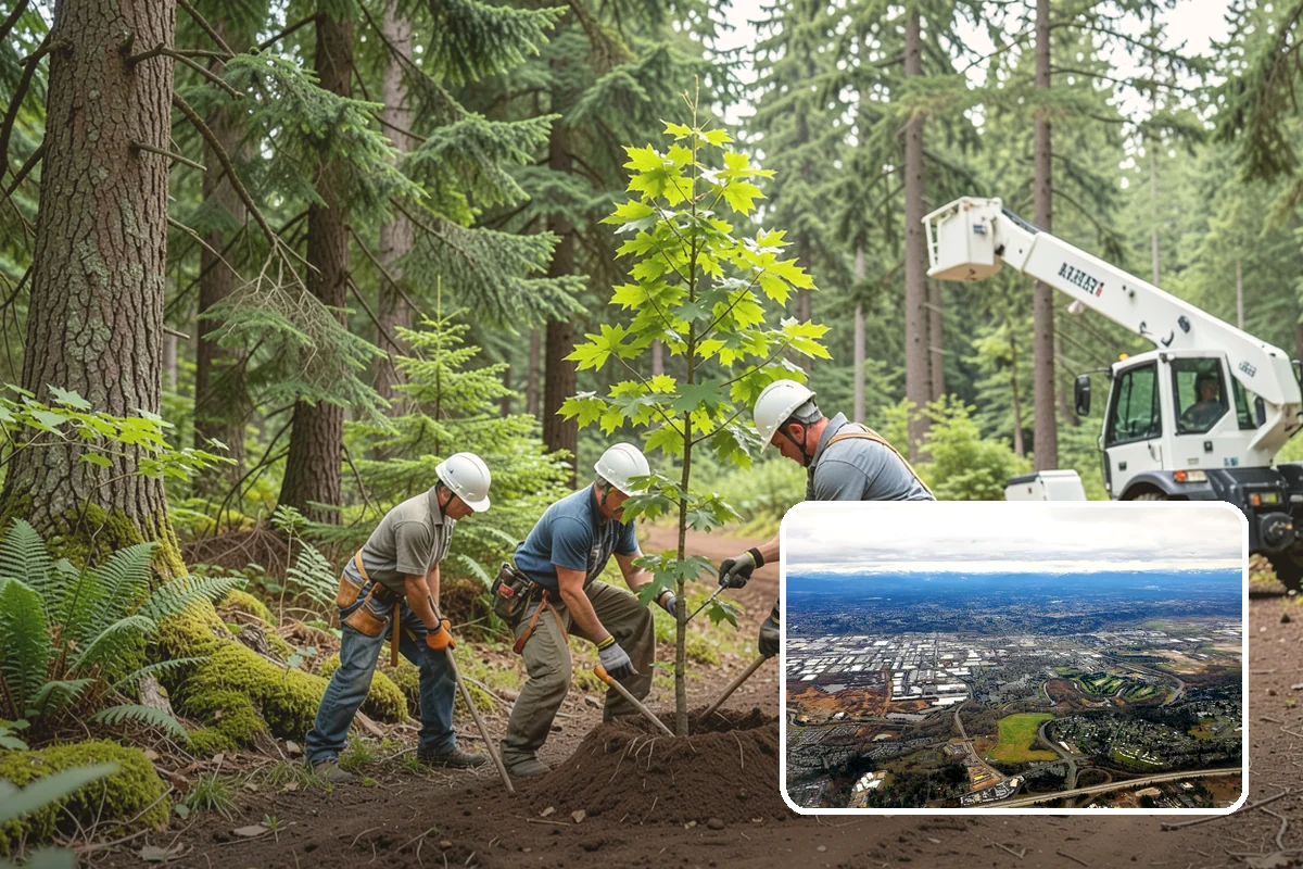 Canopy reduction in Kent, King County, WA - Improves tree structure, health, and appearance