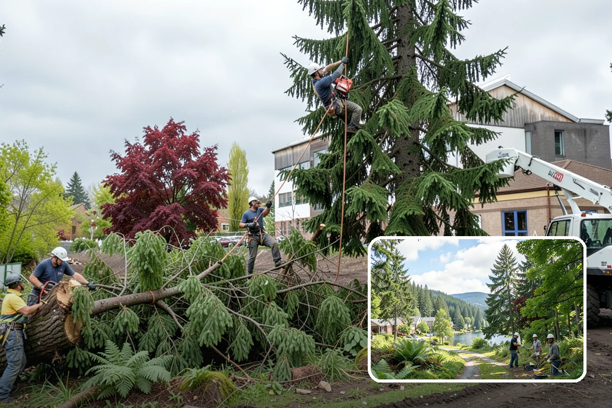 Canopy reduction in Lake Forest Park, King County, WA - Improves tree structure, health, and appearance