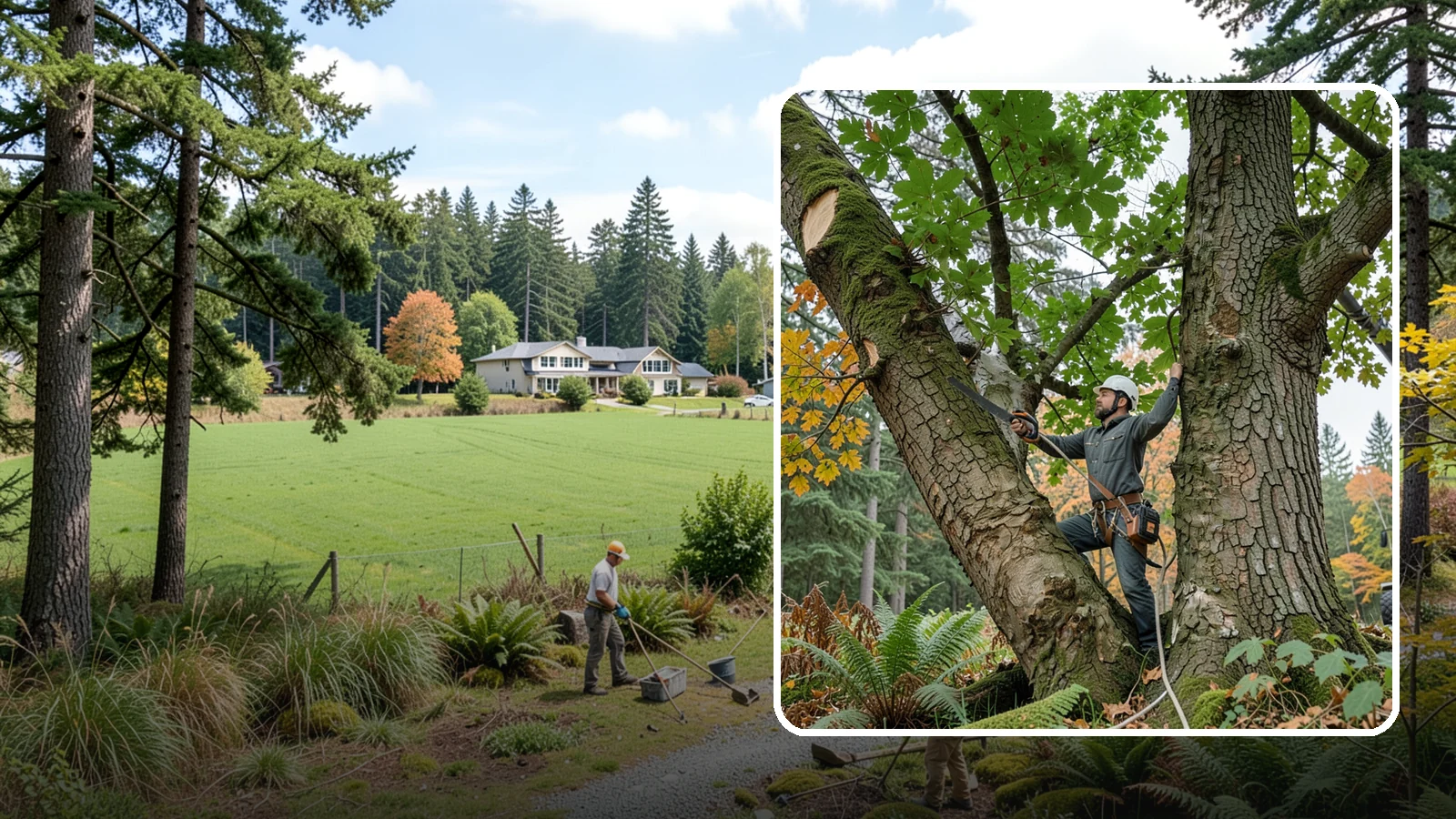 Canopy reduction in Lyman, Skagit County, WA - The reduction of overall canopy size with measured cuts.