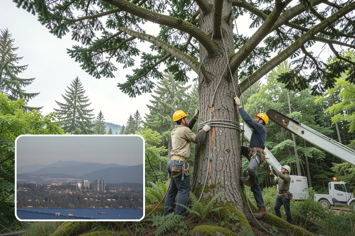 Canopy reduction in Medina, King County, WA - Improves tree structure, health, and appearance