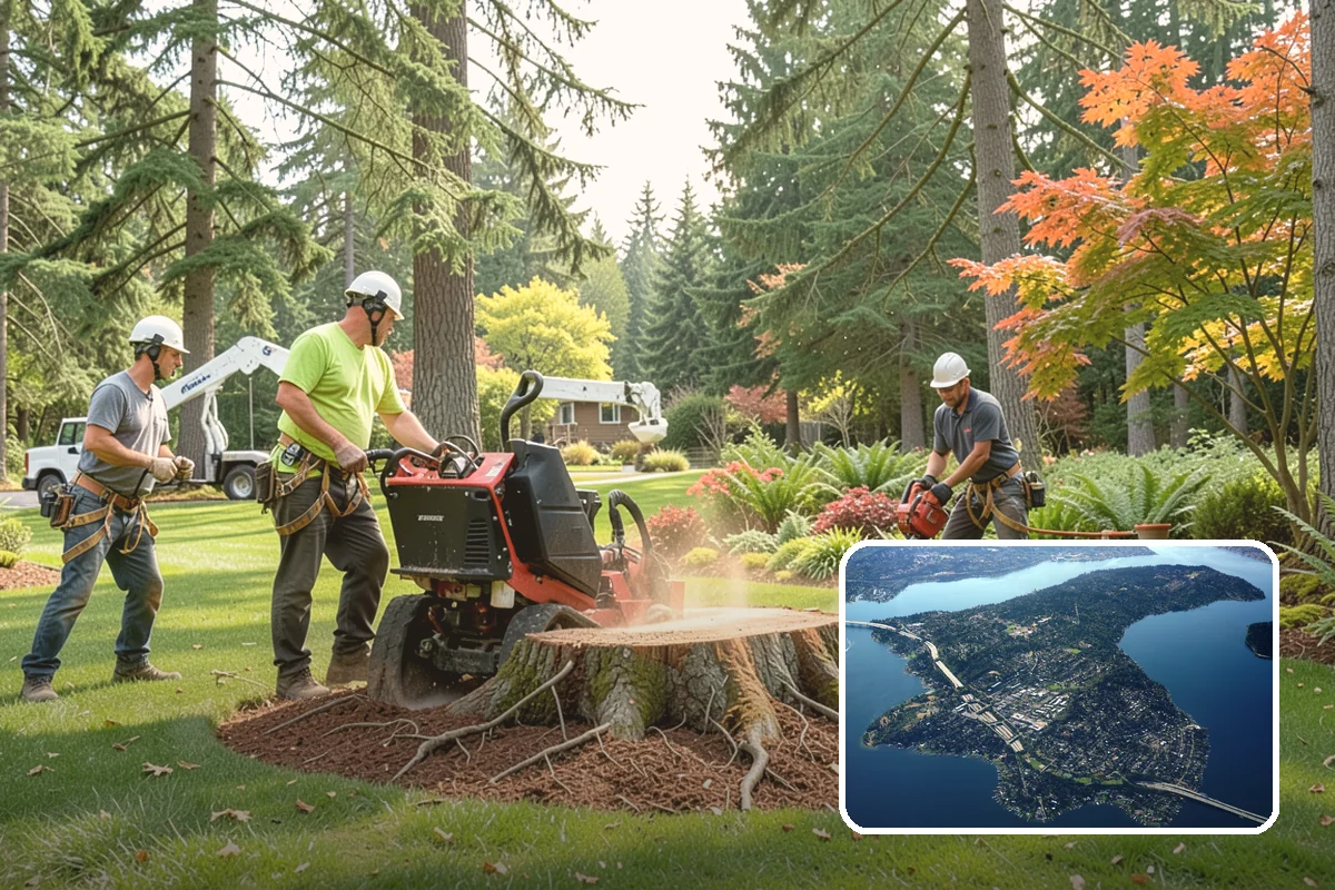Canopy reduction in Mercer Island, King County, WA - Improves tree structure, health, and appearance