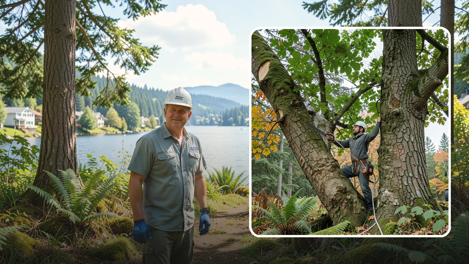 Canopy reduction in Milton, King County, WA - The reduction of overall canopy size with measured cuts.