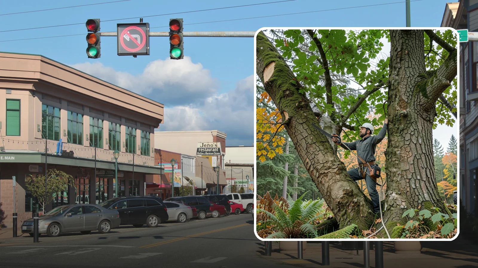 Canopy reduction in Monroe, Snohomish County, WA - The reduction of overall canopy size with measured cuts.