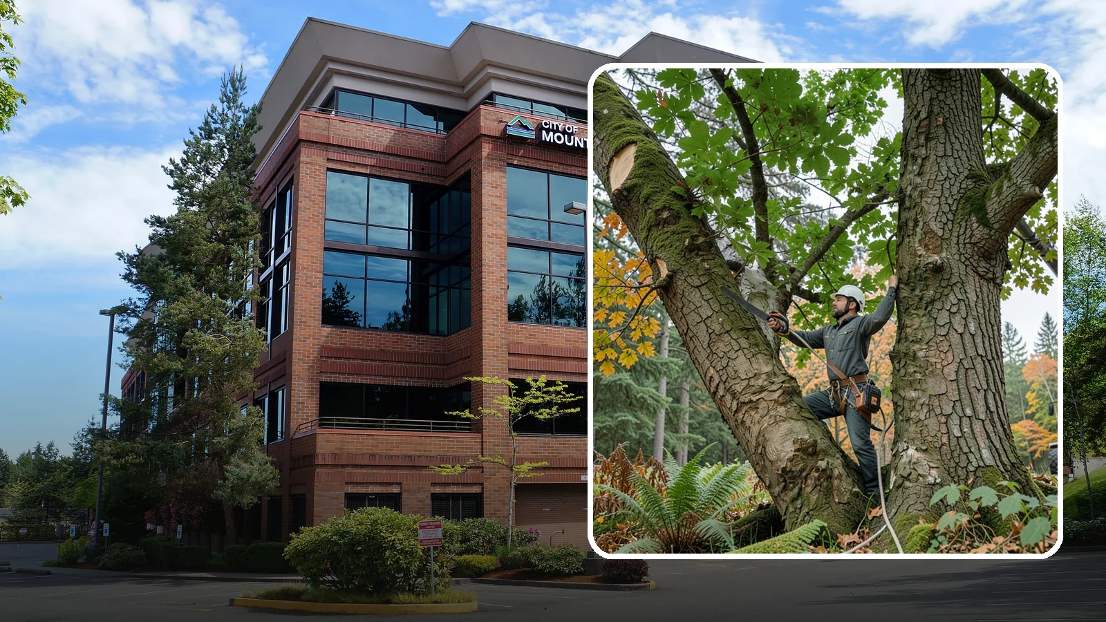 Canopy reduction in Mountlake Terrace, Snohomish County, WA - The reduction of overall canopy size with measured cuts.