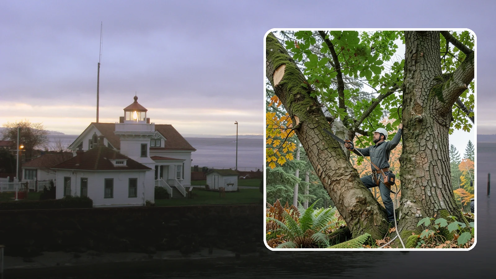 Canopy reduction in Mukilteo, Snohomish County, WA - The reduction of overall canopy size with measured cuts.