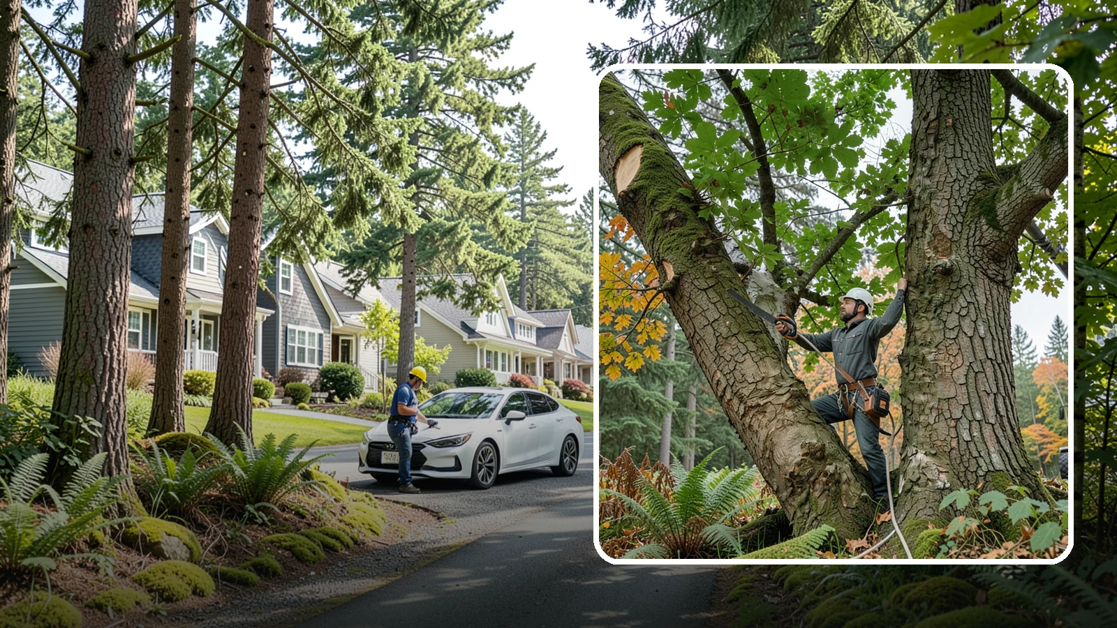 Canopy reduction in Normandy Park, King County, WA - The reduction of overall canopy size with measured cuts.