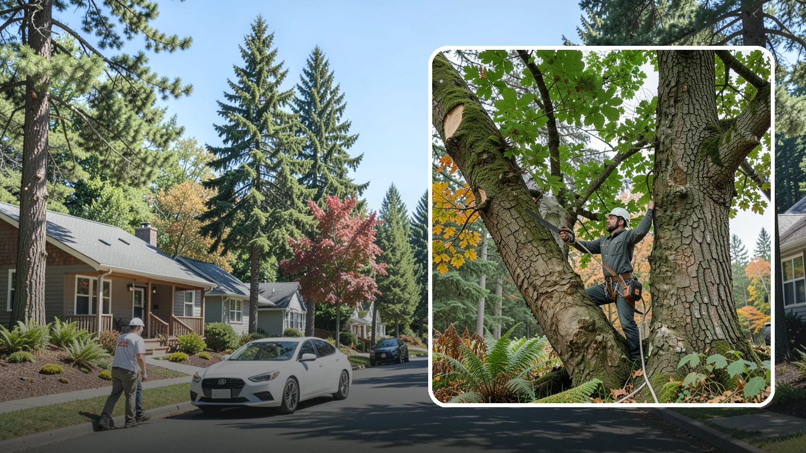 Canopy reduction in Orting, Pierce County, WA - The reduction of overall canopy size with measured cuts.