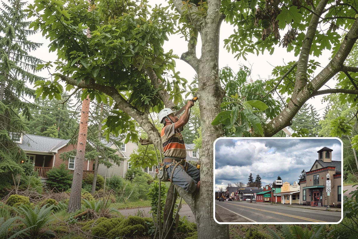 Canopy reduction in Roy, Pierce County, WA - Improves tree structure, health, and appearance