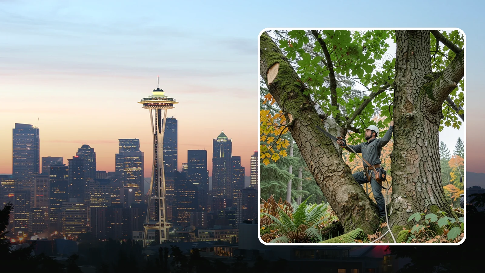 Canopy reduction in Seattle, King County, WA - The reduction of overall canopy size with measured cuts.