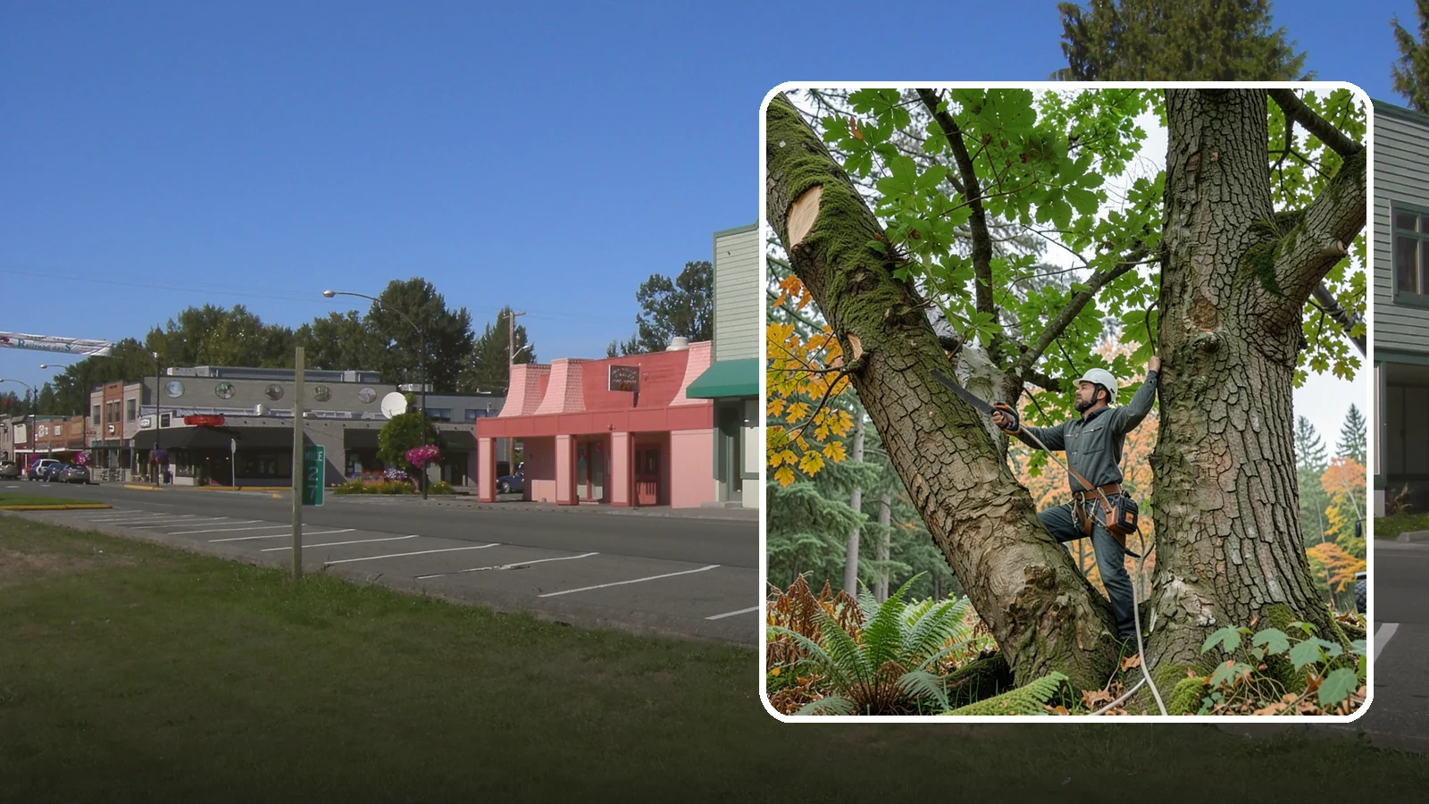 Canopy reduction in Snoqualmie, King County, WA - The reduction of overall canopy size with measured cuts.