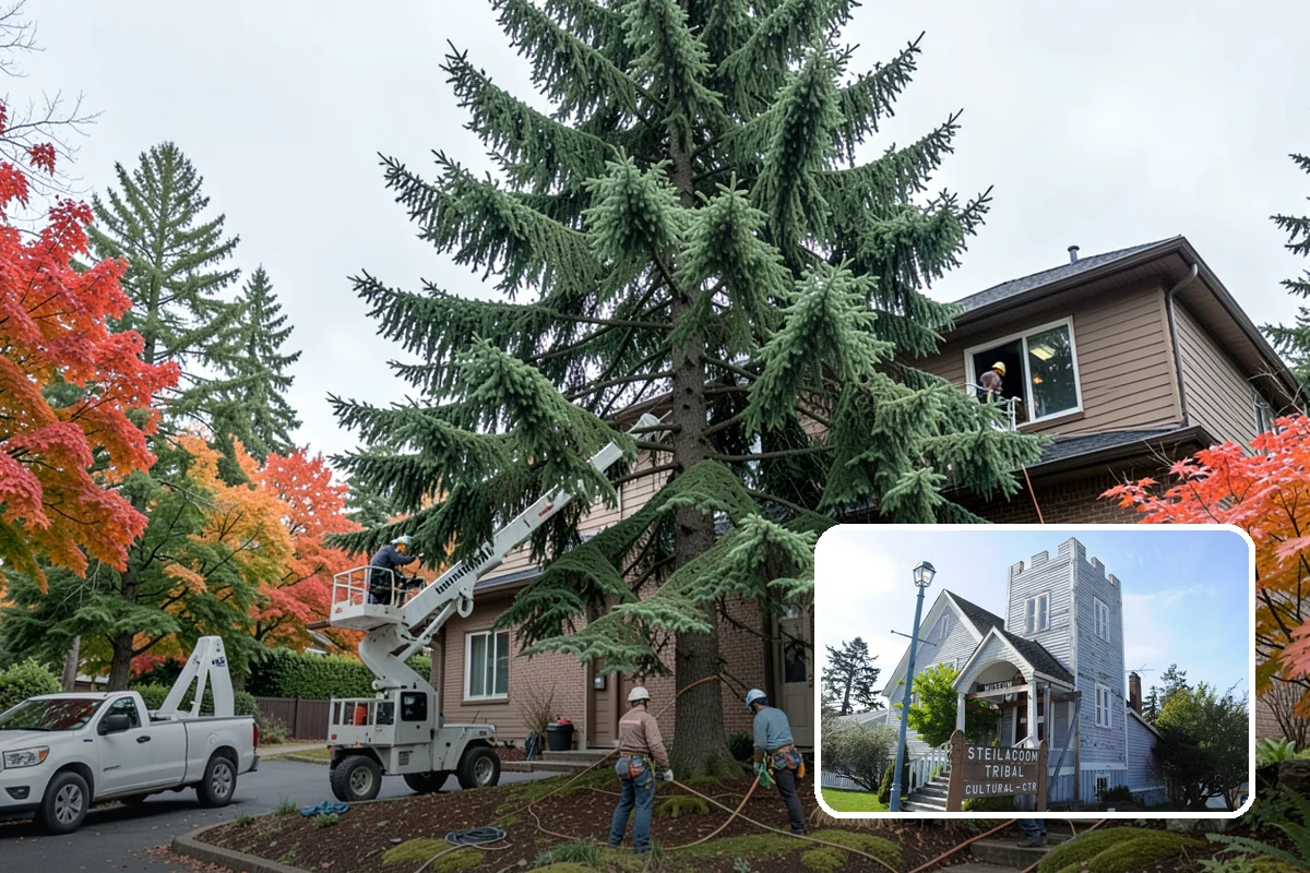 Canopy reduction in Steilacoom, Pierce County, WA - Improves tree structure, health, and appearance