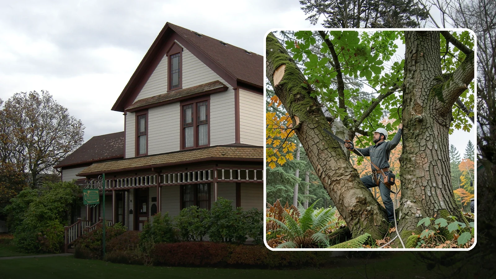Canopy reduction in Sumner, Pierce County, WA - The reduction of overall canopy size with measured cuts.