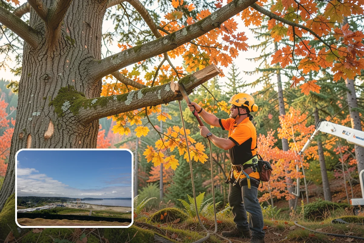 Canopy reduction in University Place, Pierce County, WA - Improves tree structure, health, and appearance