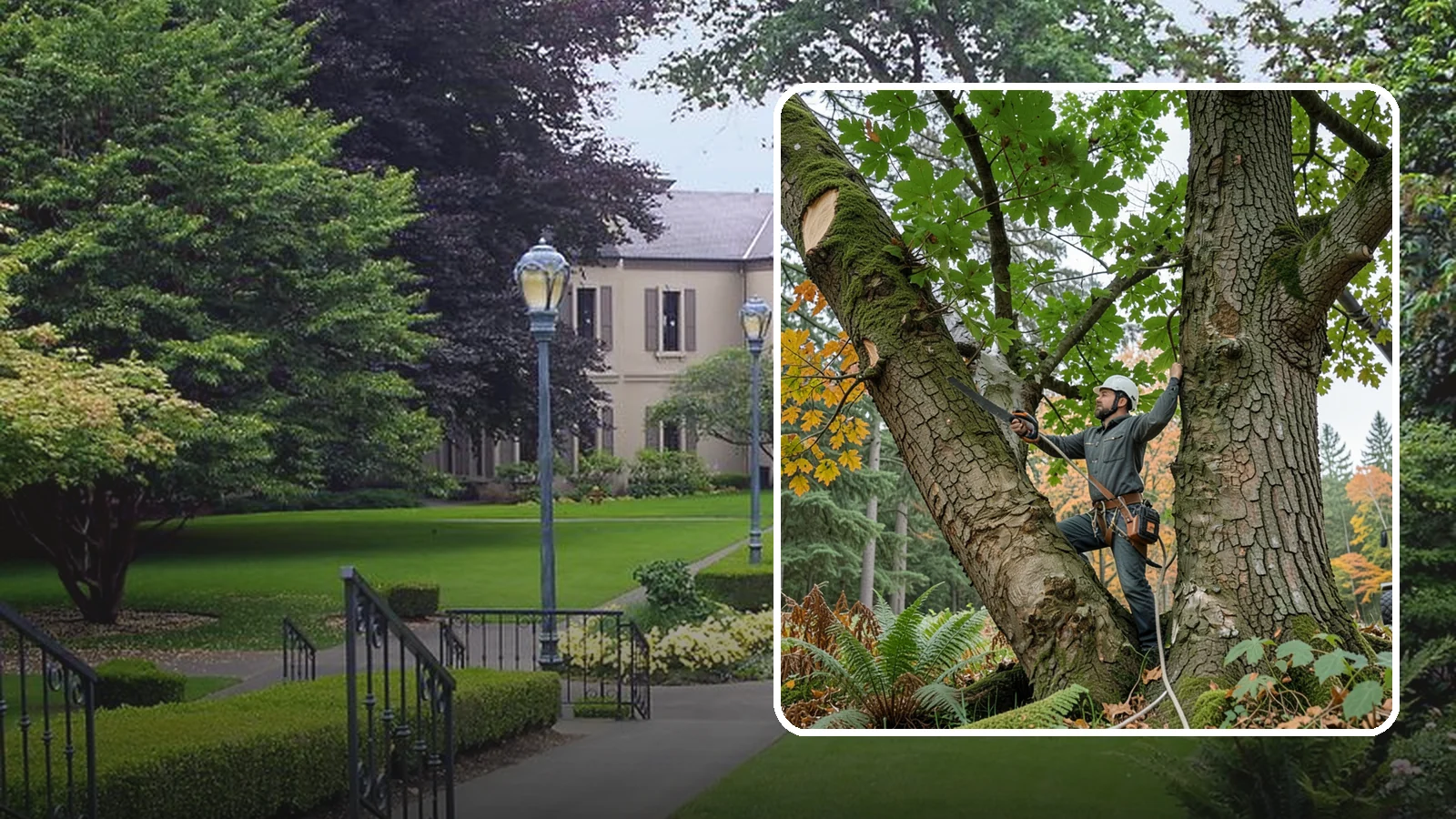 Canopy reduction in Woodinville, King County, WA - The reduction of overall canopy size with measured cuts.