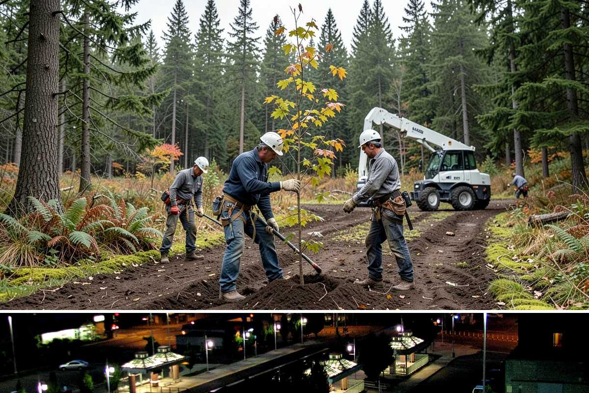 Commercial tree maintenance in Auburn, King County, WA - Work is performed year-round based on specific pruning needs and safety priorities dictated by recognized arboricultural...