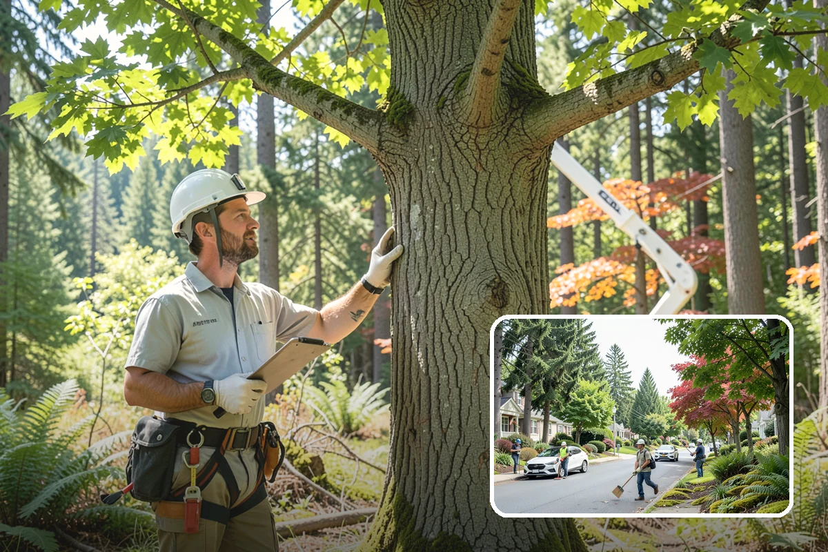 Commercial tree maintenance in Beaux Arts Village, King County, WA - Keeps trees across a property safe and presentable