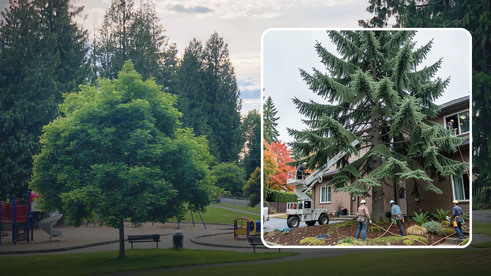 Commercial tree maintenance in Bonney Lake, Pierce County, WA - Ongoing tree maintenance for commercial properties.