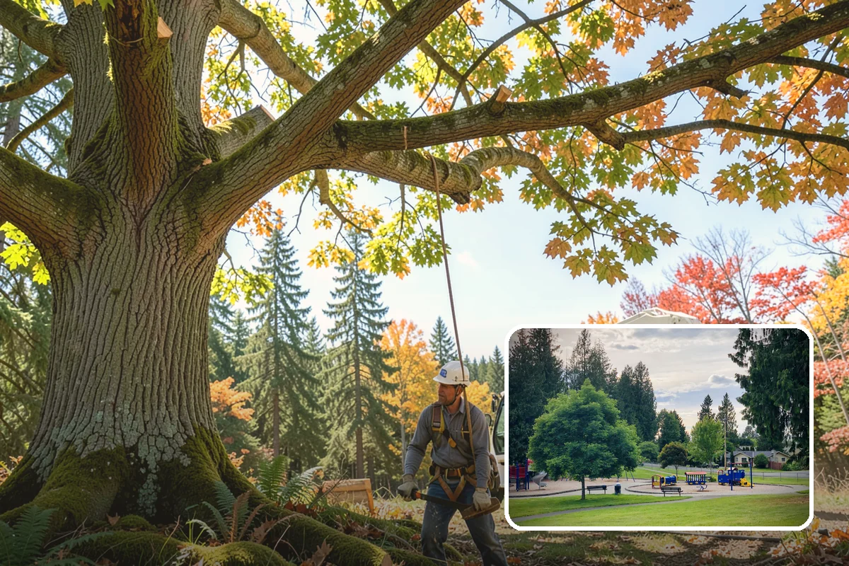 Commercial tree maintenance in Bonney Lake, Pierce County, WA - Keeps trees across a property safe and presentable
