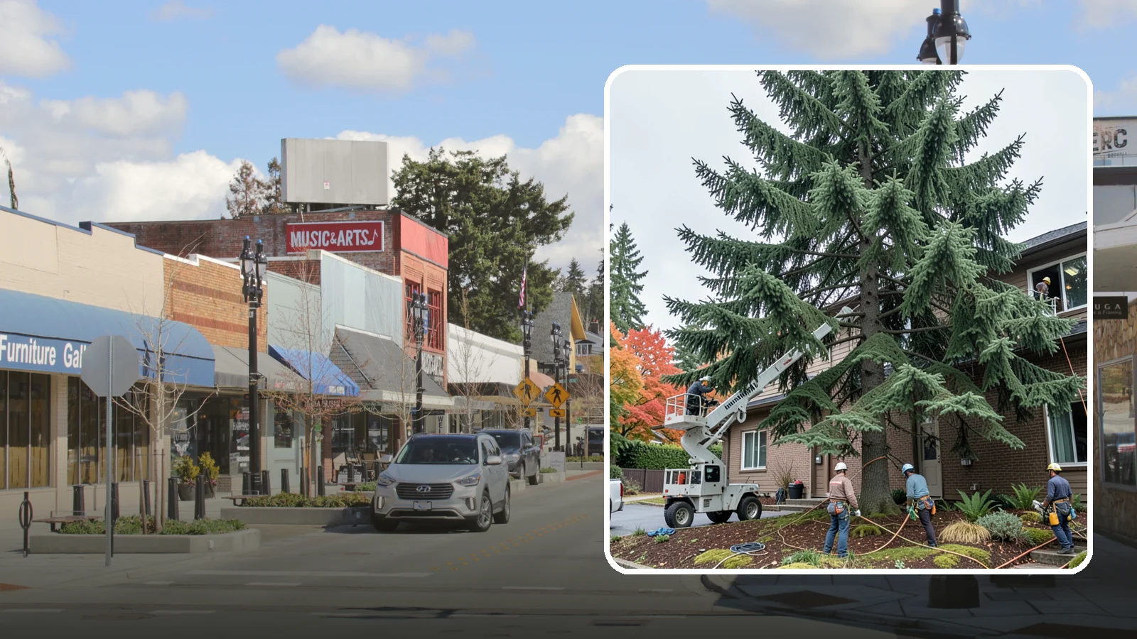 Commercial tree maintenance in Bothell, King County, WA - Ongoing tree maintenance for commercial properties.
