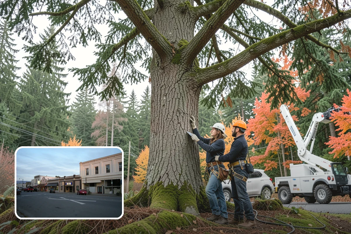 Commercial tree maintenance in Burlington, Skagit County, WA - Keeps trees across a property safe and presentable