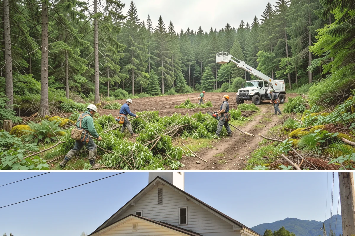 Commercial tree maintenance in Concrete, Skagit County, WA - Work is performed year-round based on specific pruning needs and safety priorities dictated by recognized arboricultural...