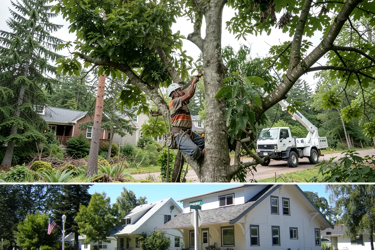 Commercial tree maintenance in DuPont, Pierce County, WA - Work is performed year-round based on specific pruning needs and safety priorities dictated by recognized arboricultural...