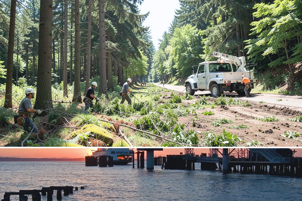 Commercial tree maintenance in Edmonds, Snohomish County, WA - Work is performed year-round based on specific pruning needs and safety priorities dictated by recognized arboricultural...
