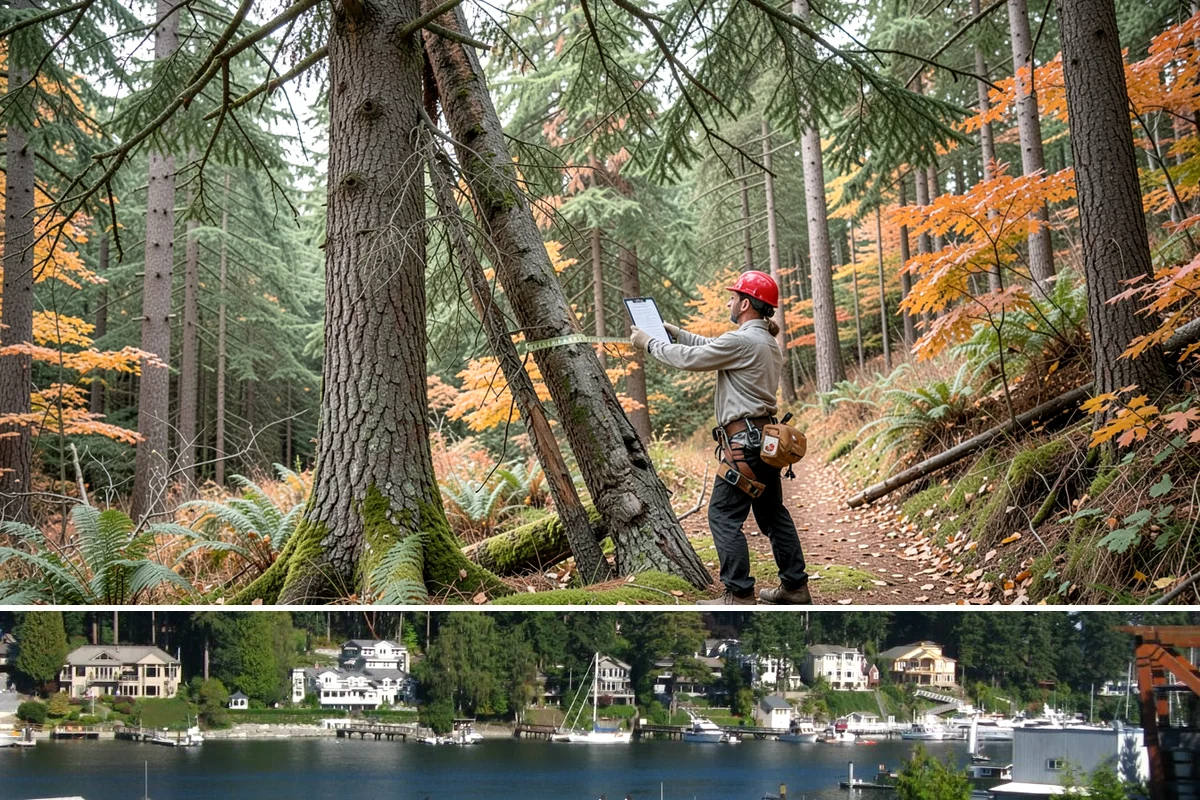 Commercial tree maintenance in Gig Harbor, Pierce County, WA - Work is performed year-round based on specific pruning needs and safety priorities dictated by recognized arboricultural...