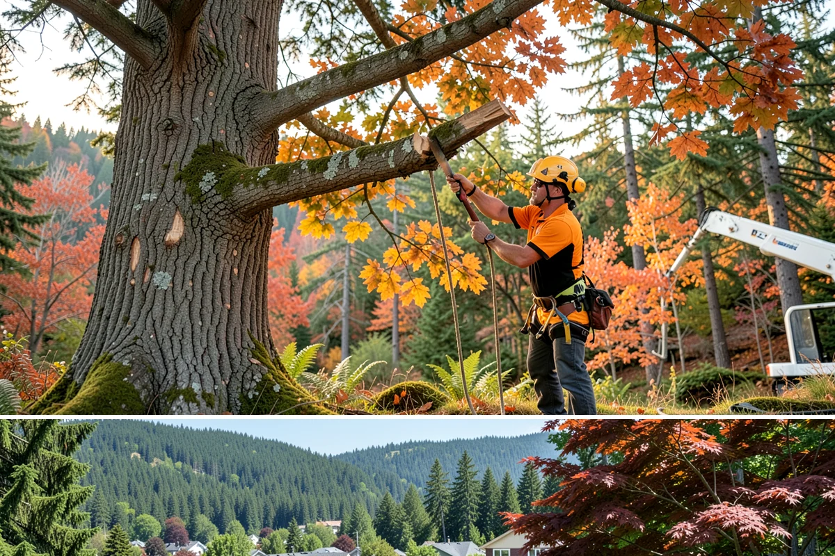 Commercial tree maintenance in Index, Snohomish County, WA - Work is performed year-round based on specific pruning needs and safety priorities dictated by recognized arboricultural...