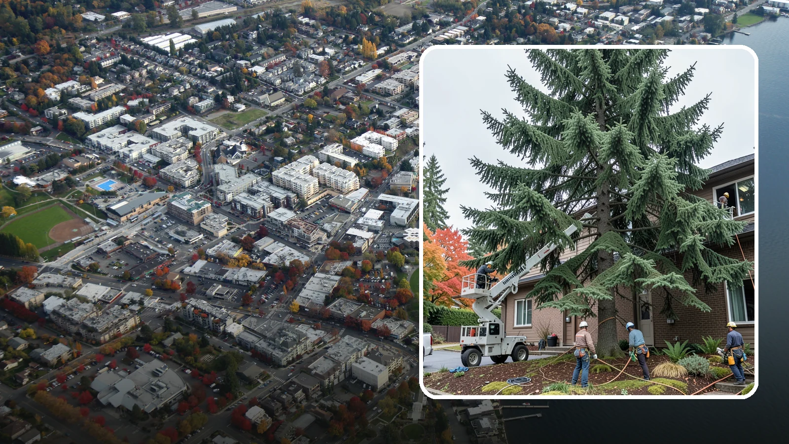 Commercial tree maintenance in Kirkland, King County, WA - Ongoing tree maintenance for commercial properties.