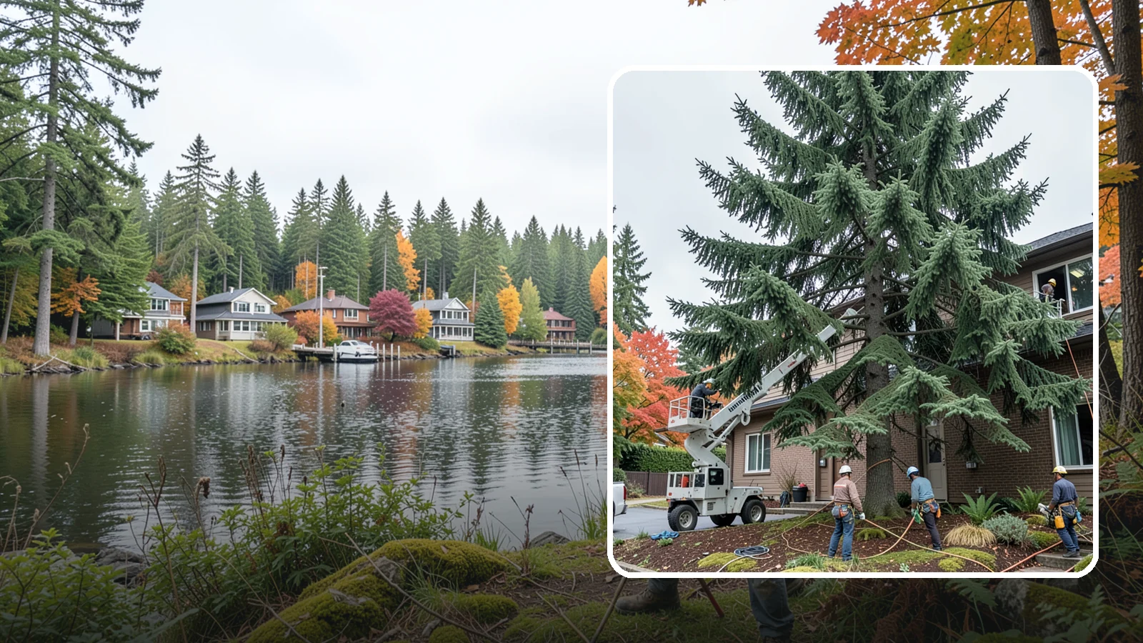 Commercial tree maintenance in La Conner, Skagit County, WA - Ongoing tree maintenance for commercial properties.