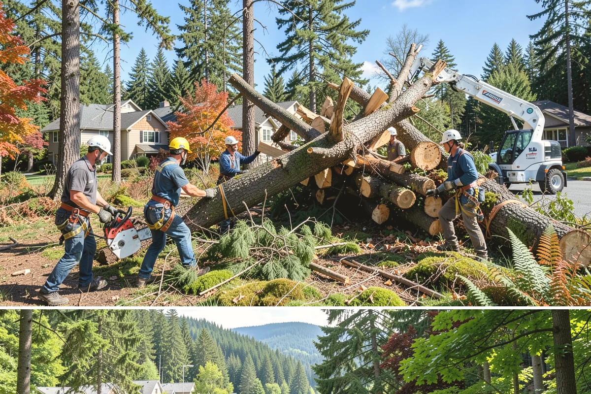 Commercial tree maintenance in Lake Forest Park, King County, WA - Work is performed year-round based on specific pruning needs and safety priorities dictated by recognized arboricultural...