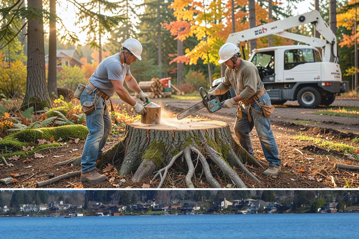 Commercial tree maintenance in Lake Stevens, Snohomish County, WA - Work is performed year-round based on specific pruning needs and safety priorities dictated by recognized arboricultural...