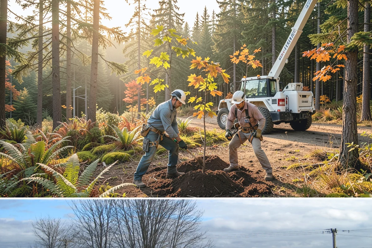 Commercial tree maintenance in Langley, Island County, WA - Work is performed year-round based on specific pruning needs and safety priorities dictated by recognized arboricultural...
